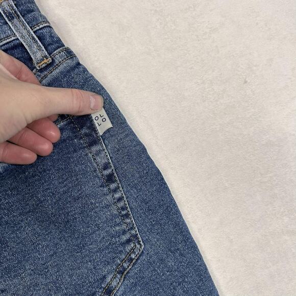 Oliver Logan Jeans Womens 26 Blue High Rise Raw Hem Straight Leg Denim Casual - Picture 11 of 12